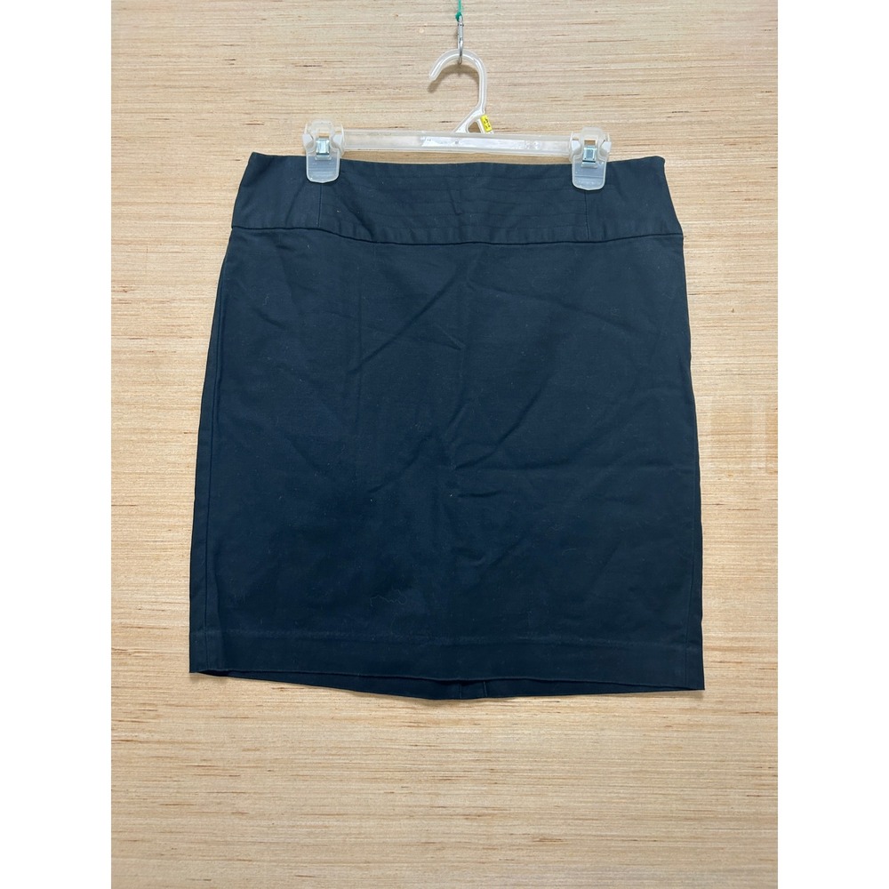 Banana Republic Black Mini Pencil Skirt Side Zip Career Professional Size 12
